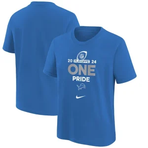 Detroit lions nike youth 2024 nfl playoffs t shirt Blue