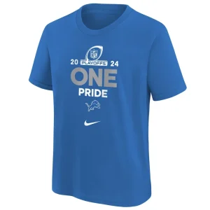 Detroit lions nike youth 2024 nfl playoffs t shirt Blue Yth M