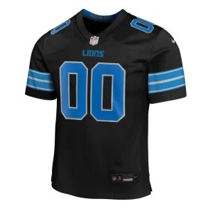 Detroit lions nike youth alternate custom game jersey Black Yth M