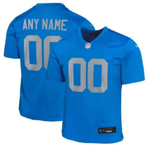 Detroit lions nike youth alternate custom game jersey Blue
