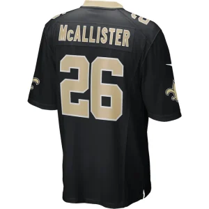Deuce mcallister new orleans saints nike game retired player jersey Black L