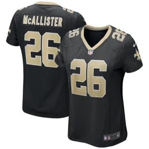Deuce mcallister new orleans saints nike womens game retired player jersey Black