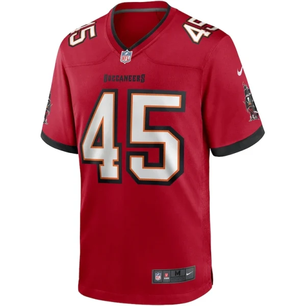 Devin white tampa bay buccaneers nike player game jersey Red M