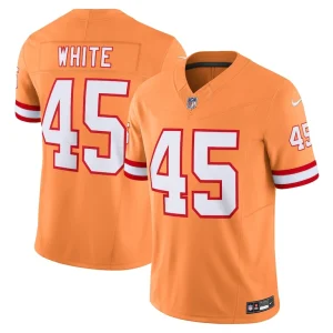 Devin white tampa bay buccaneers nike vapor f.u.s.e. limited jersey Orange