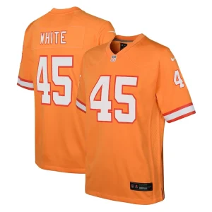 Devin white tampa bay buccaneers nike youth game jersey Orange