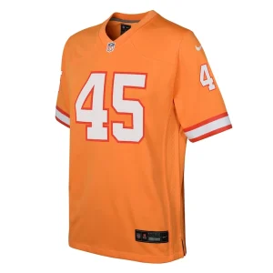 Devin white tampa bay buccaneers nike youth game jersey Orange Yth M