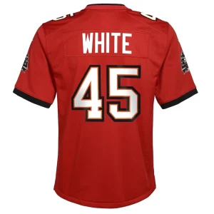 Devin white tampa bay buccaneers nike youth game jersey Red Yth L