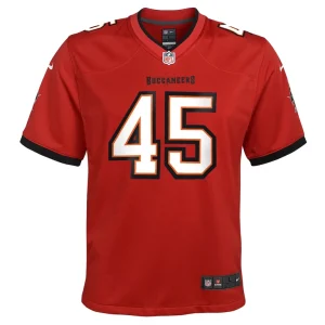 Devin white tampa bay buccaneers nike youth game jersey Red Yth M