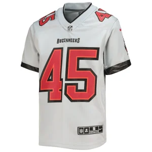 Devin white tampa bay buccaneers nike youth inverted team game jersey Gray Yth M