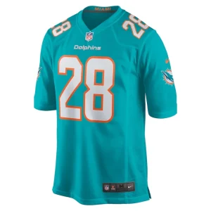Devon achane miami dolphins nike player game jersey Aqua M