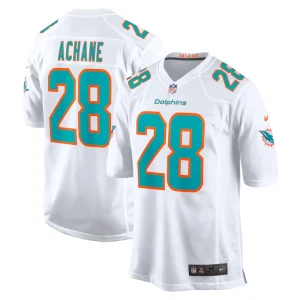 Devon achane miami dolphins nike player game jersey White