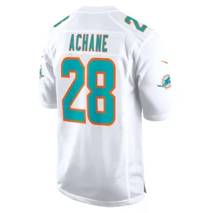Devon achane miami dolphins nike player game jersey White L