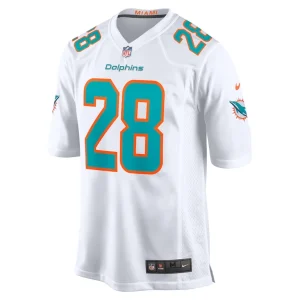 Devon achane miami dolphins nike player game jersey White M