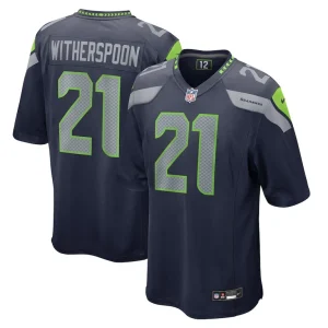 Devon witherspoon seattle seahawks nike game jersey College navy