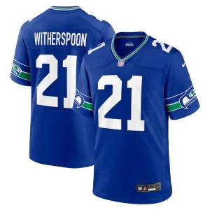 Devon witherspoon seattle seahawks nike throwback player game jersey Royal