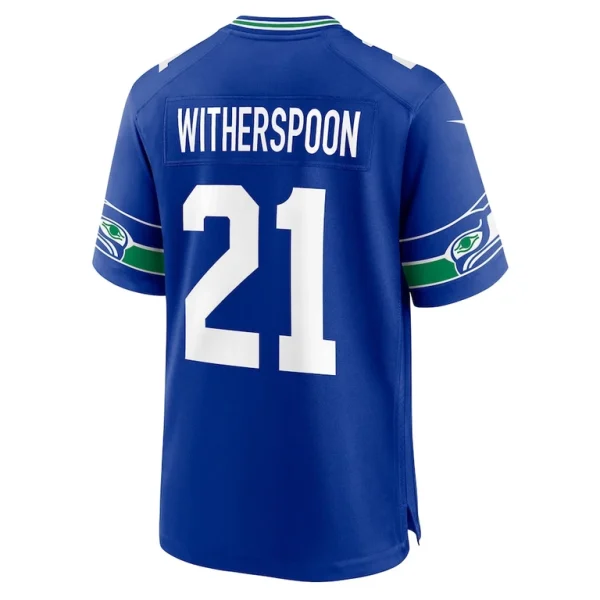 Devon witherspoon seattle seahawks nike throwback player game jersey Royal L