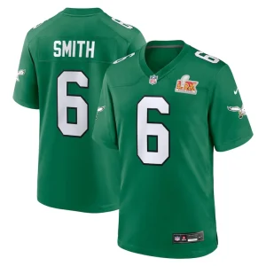 Devonta smith philadelphia eagles nike super bowl lix 2nd alternate game jersey Kelly green
