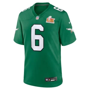 Devonta smith philadelphia eagles nike super bowl lix 2nd alternate game jersey Kelly green M
