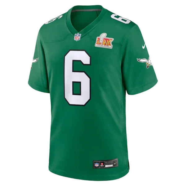 Devonta smith philadelphia eagles nike super bowl lix 2nd alternate game jersey Kelly green M