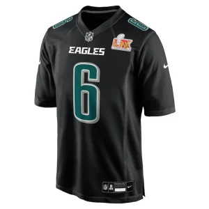 Devonta smith philadelphia eagles nike super bowl lix fashion game player jersey Carbon black M