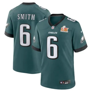 Devonta smith philadelphia eagles nike super bowl lix game player jersey Midnight green