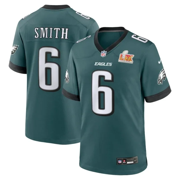 Devonta smith philadelphia eagles nike super bowl lix game player jersey Midnight green