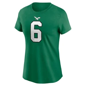 Devonta smith philadelphia eagles nike womens player name number t shirt Kelly green M