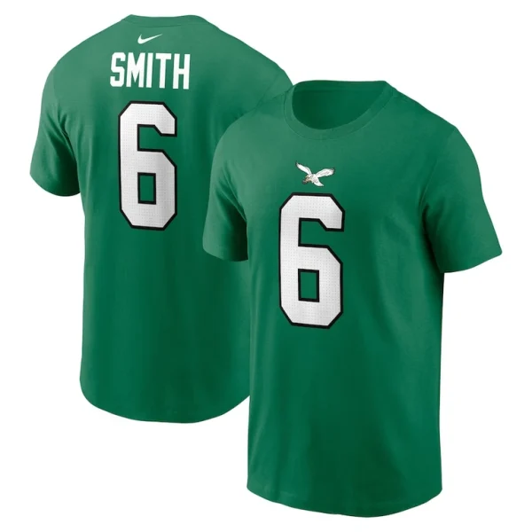 Devonta smith philadelphia eagles nike youth player name number t shirt Kelly green