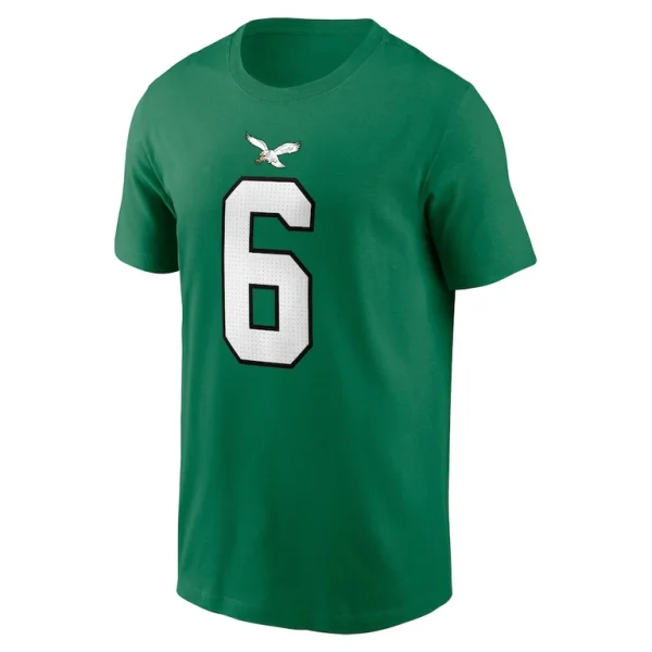 Devonta smith philadelphia eagles nike youth player name number t shirt Kelly green Yth M