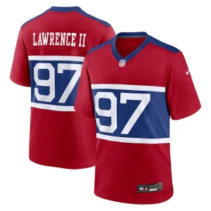 Dexter lawrence ii new york giants nike alternate player game jersey Century red