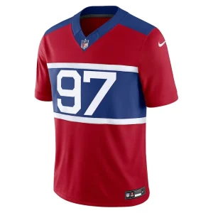 Dexter lawrence ii new york giants nike alternate vapor f.u.s.e. limited jersey Century red M