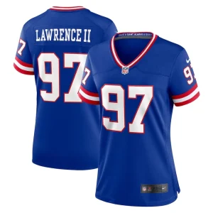 Dexter lawrence ii new york giants nike womens classic game player jersey Royal