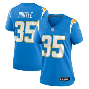 Dicaprio bootle los angeles chargers nike womens team game jersey Powder blue