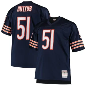 Dick butkus chicago bears mitchell ness big tall 1966 retired player replica jersey Navy