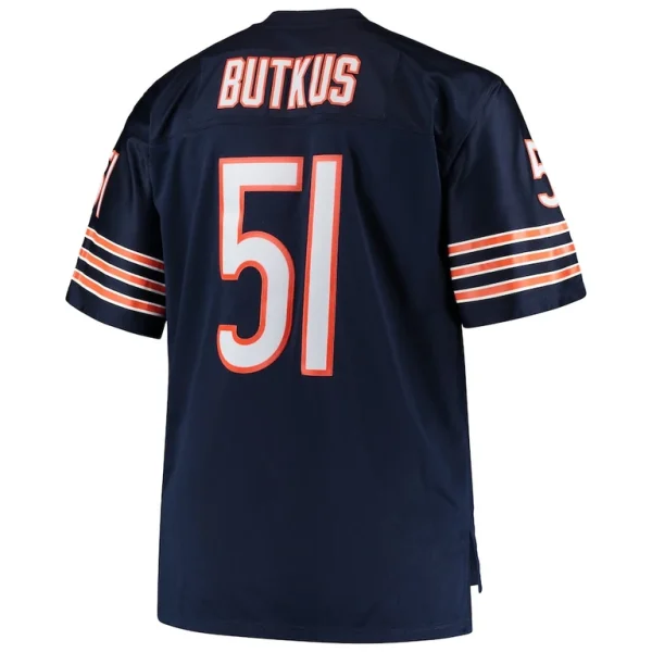 Dick butkus chicago bears mitchell ness big tall 1966 retired player replica jersey Navy 4XB