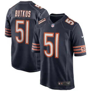 Dick butkus chicago bears nike game retired player jersey Navy