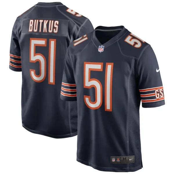 Dick butkus chicago bears nike game retired player jersey Navy
