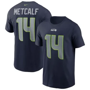Dk metcalf seattle seahawks nike name number t shirt College navy