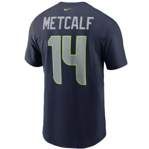 Dk metcalf seattle seahawks nike name number t shirt College navy L
