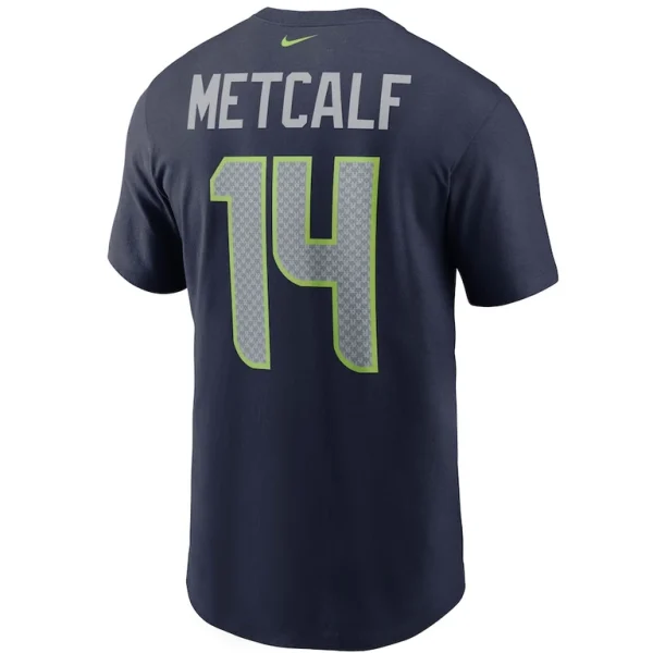 Dk metcalf seattle seahawks nike name number t shirt College navy L