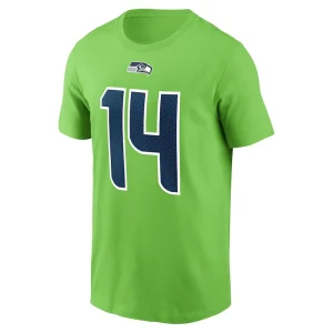 Dk metcalf seattle seahawks nike name number t shirt Neon green M