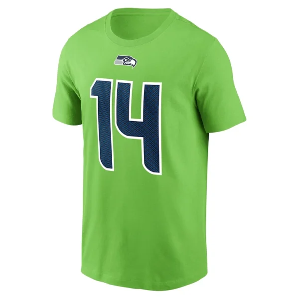 Dk metcalf seattle seahawks nike name number t shirt Neon green M
