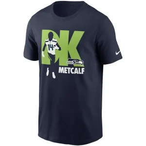 Dk metcalf seattle seahawks nike player graphic t shirt College navy M