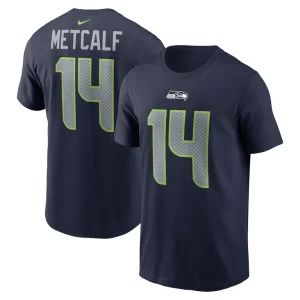 Dk metcalf seattle seahawks nike player name number t shirt College navy