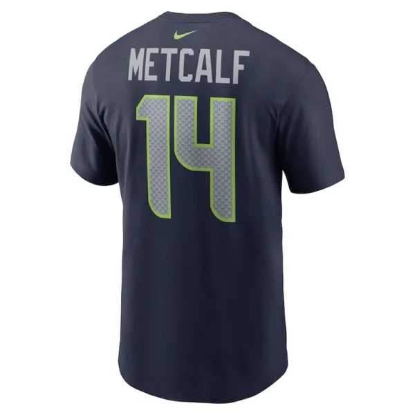 Dk metcalf seattle seahawks nike player name number t shirt College navy L