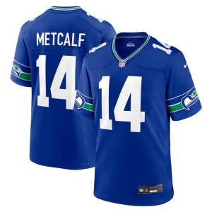 Dk metcalf seattle seahawks nike throwback player game jersey Royal
