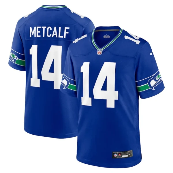 Dk metcalf seattle seahawks nike throwback player game jersey Royal