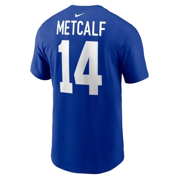 Dk metcalf seattle seahawks nike throwback player name number t shirt Royal L