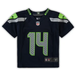 Dk metcalf seattle seahawks nike toddler game jersey Navy 3T