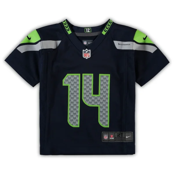 Dk metcalf seattle seahawks nike toddler game jersey Navy 3T